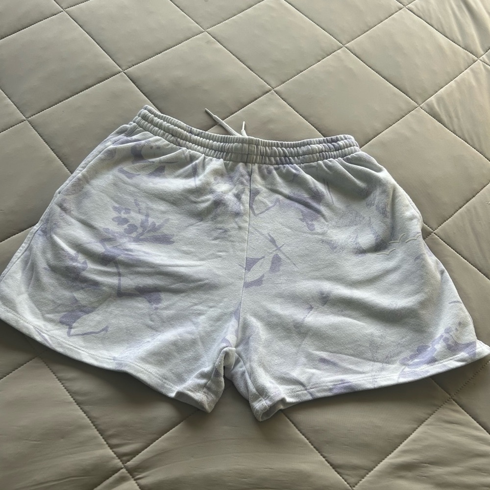 Lazypants Ladies White and Purple Tie Dye Inspired Patterned Shorts
